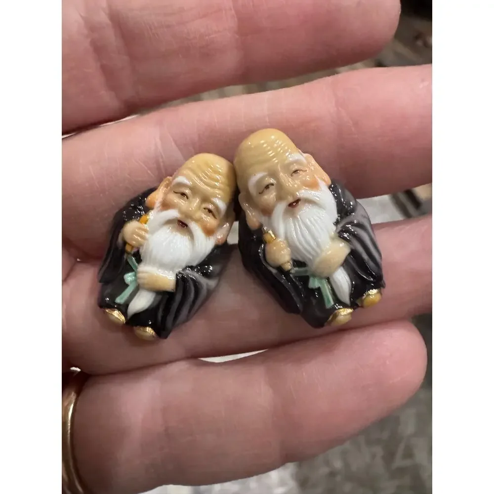 Rare vintage Toshikane porcelain cufflinks